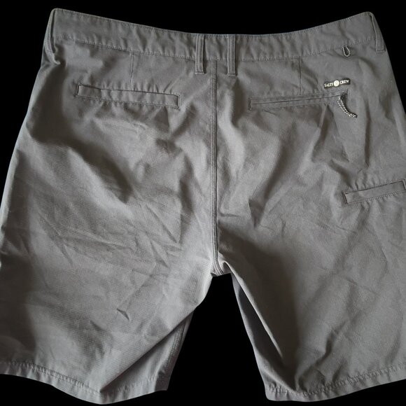 Salty Crew Men’s Hybrid Walk Shorts — Gray/Blue — Size 38 - Picture 2 of 3